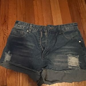 shein blue jean shorts